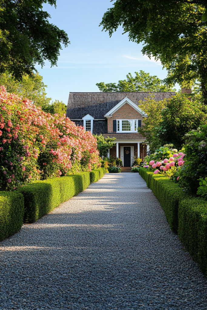 1. Plant-Lined Pathway: Natural Elegance