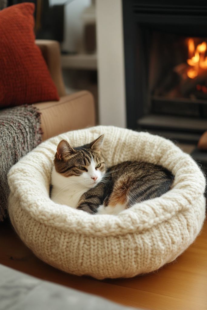1. Upcycled Sweater Bed