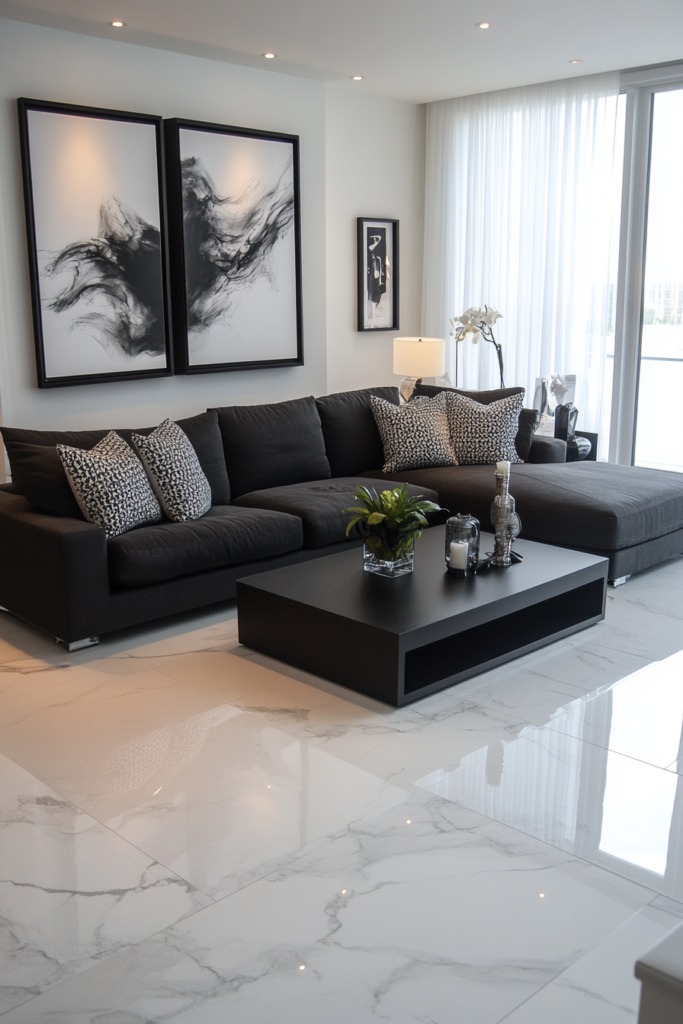 10. Contemporary Elegance with Black and White