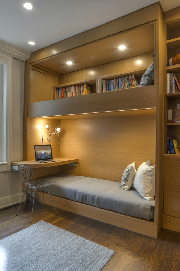 10. Loft Bed with a Murphy Bed Option