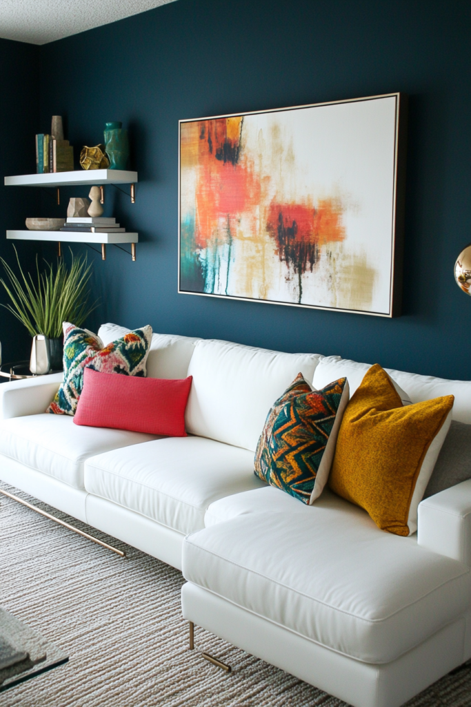 10. Navy Accent Walls