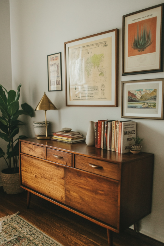 11. Create a Gallery Wall with Vintage Art