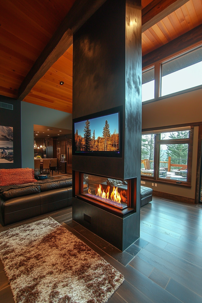 11. The Dual-Sided Fireplace