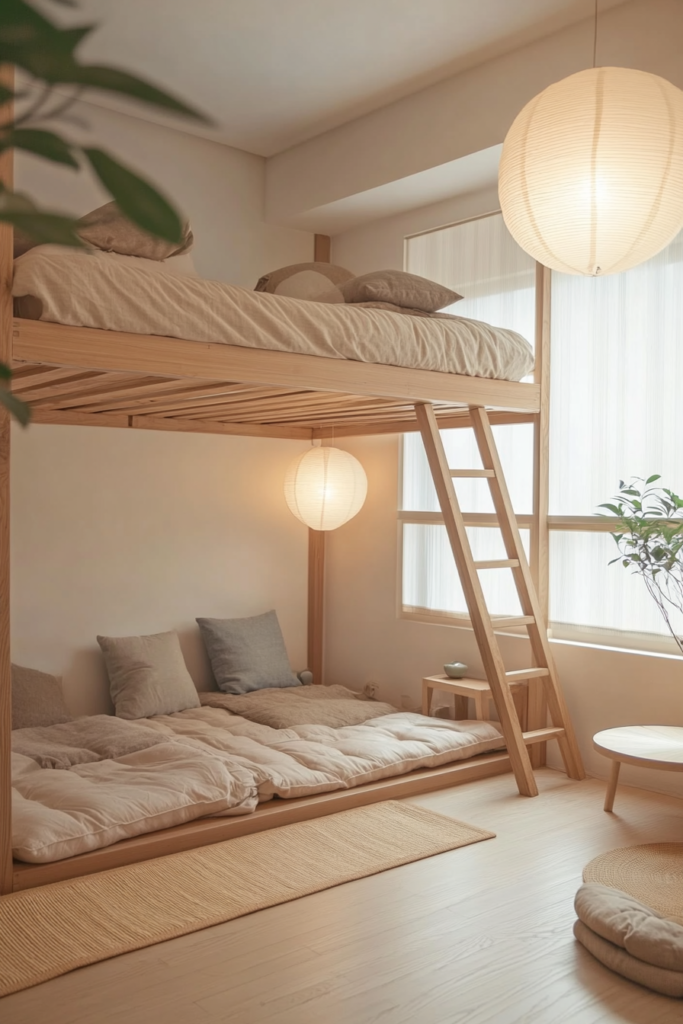 12. Japanese-Inspired Loft Bed