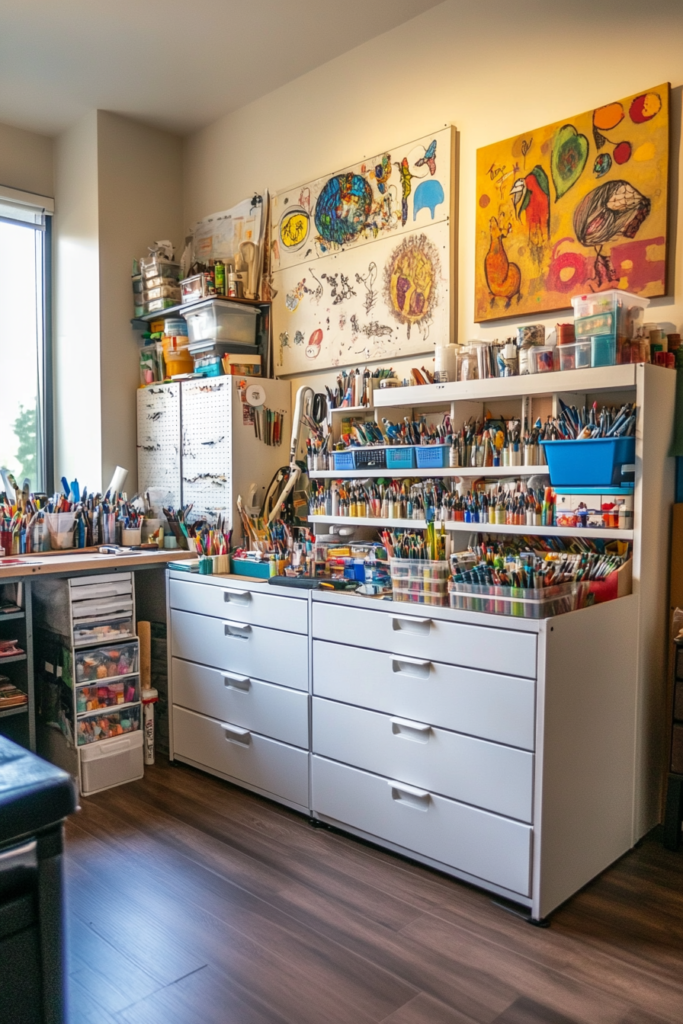 12. Use Pax as a Craft & Hobby Storage Cabinet