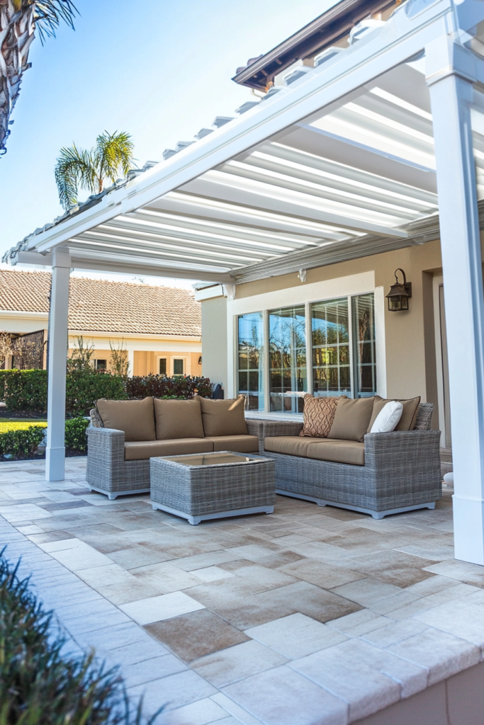13. Vinyl Patio Cover for a Low-Maintenance Option