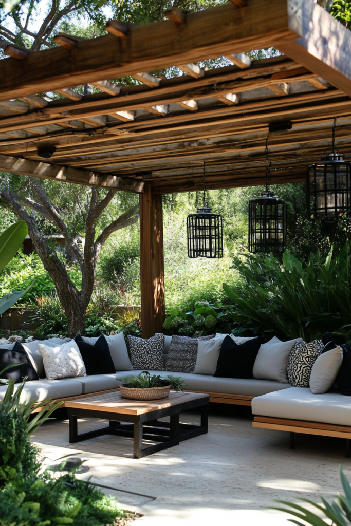 14. Slatted Wood Roofs: Stylish and Functional