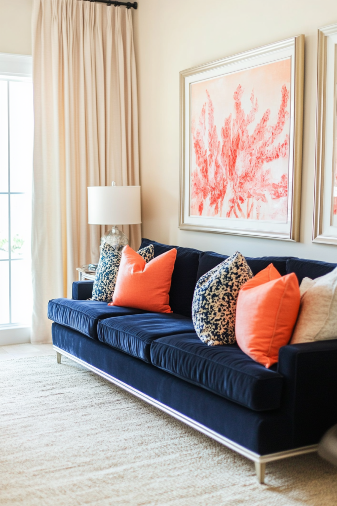 15. Navy and Coral