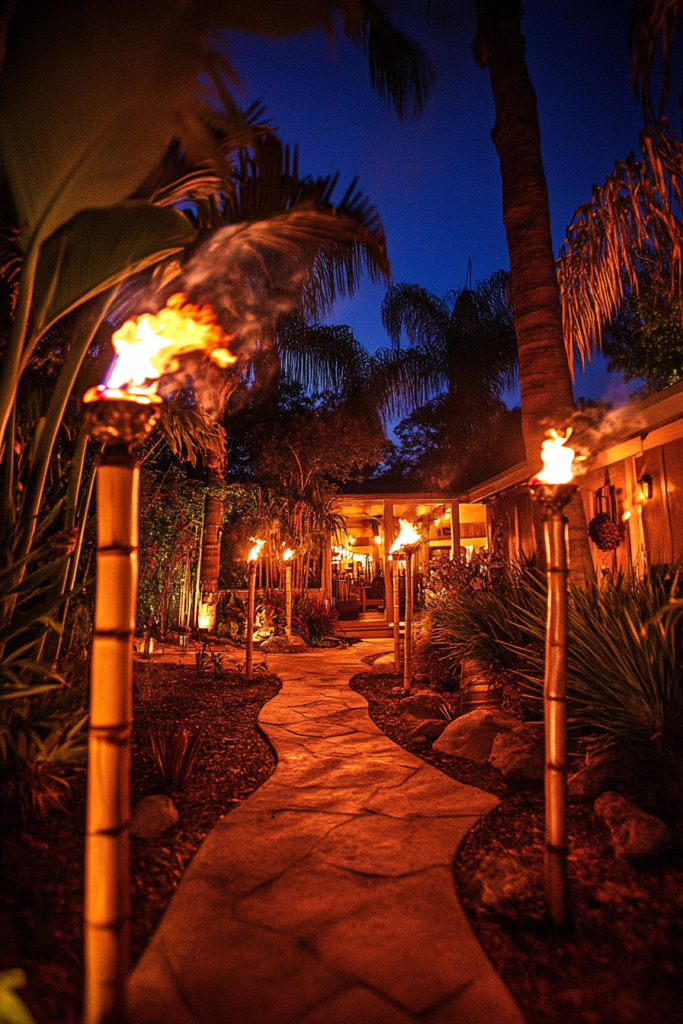15. Tiki Torches for a Tropical Vibe