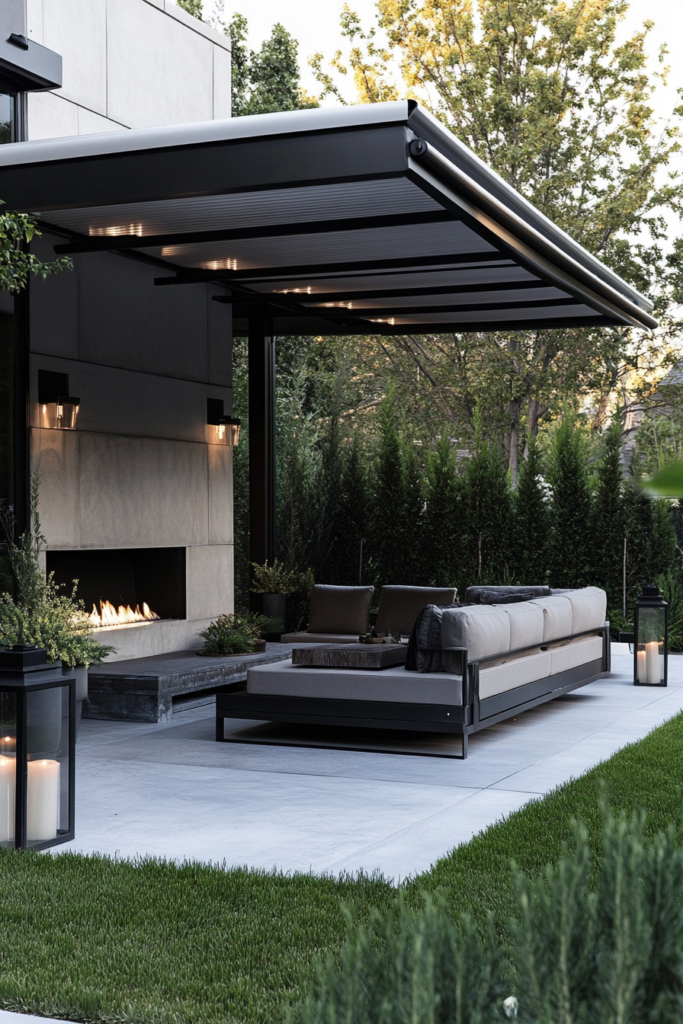 17. Aluminum Awnings: Durable and Modern