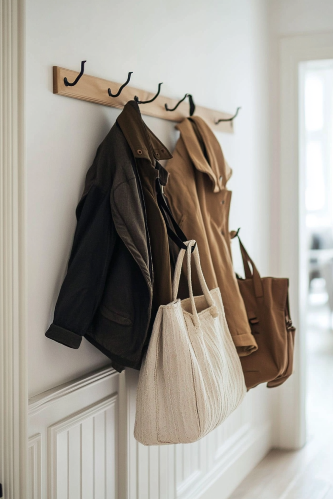 19. A Coat Rack for Effortless Organization