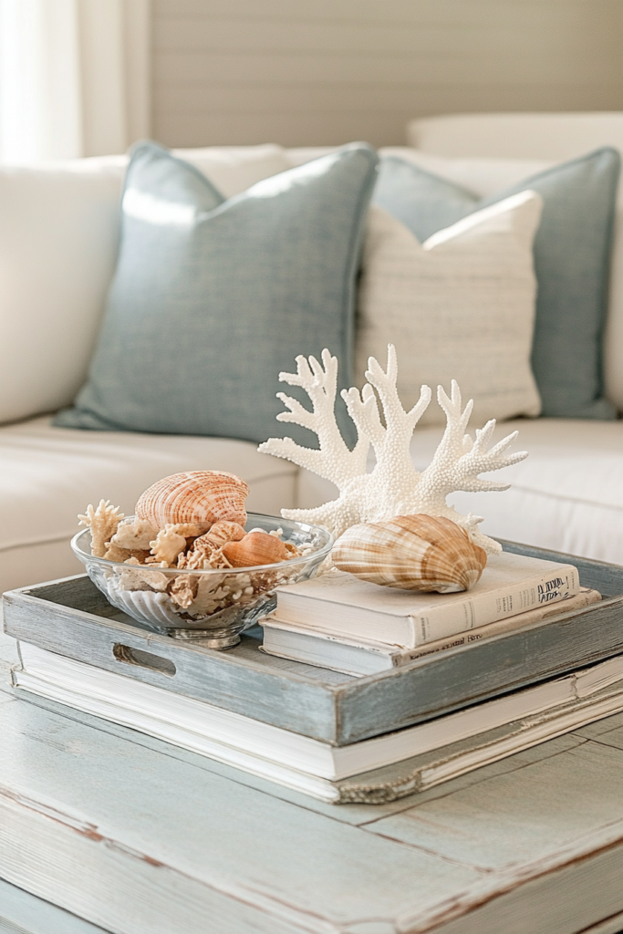 19. Coastal Coffee Table Styling