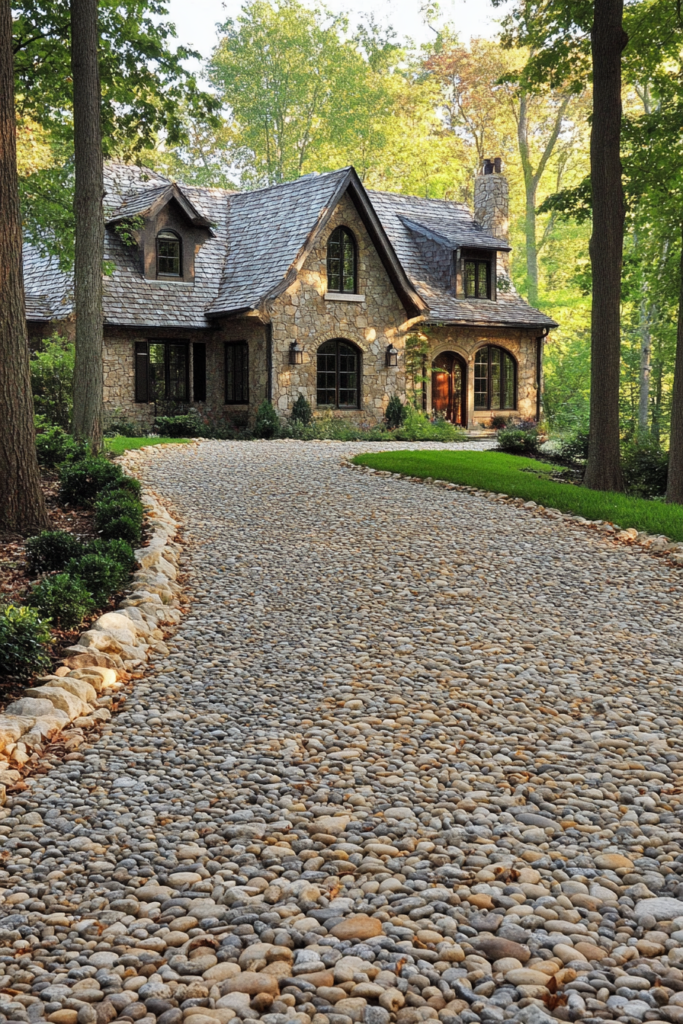 2. Gravel and Stone Accents: Rustic Touch