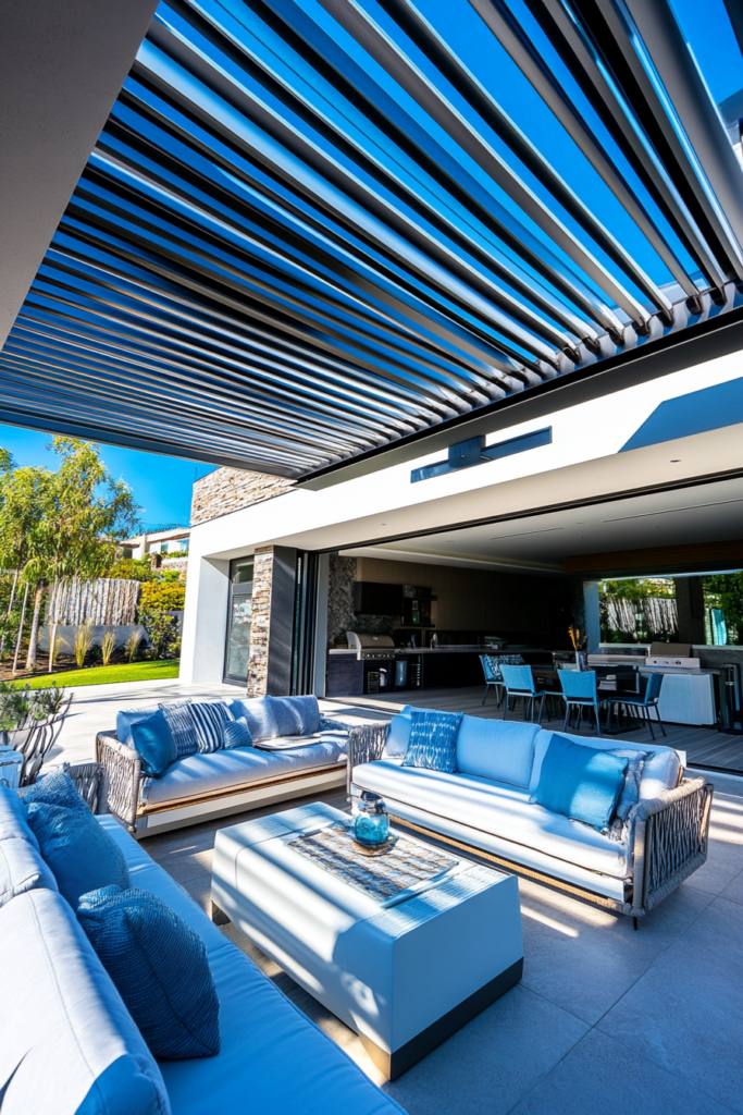21. Louvered Roof System for All-Weather Protection