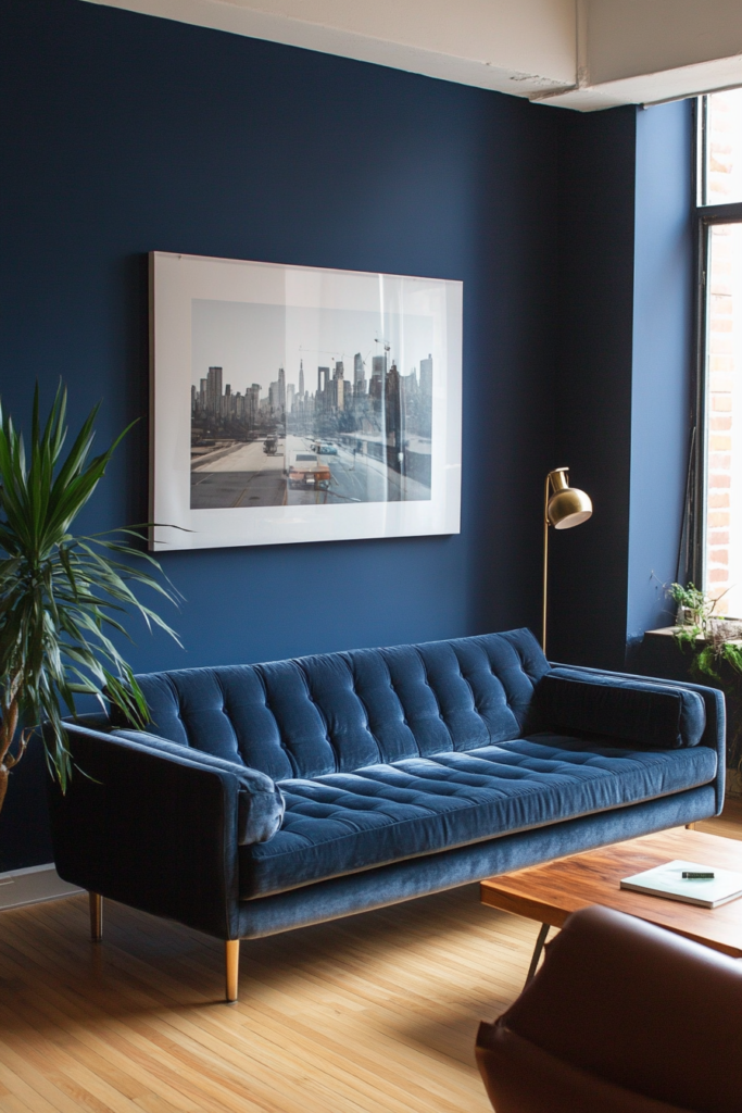 22. Navy in Minimalist Spaces