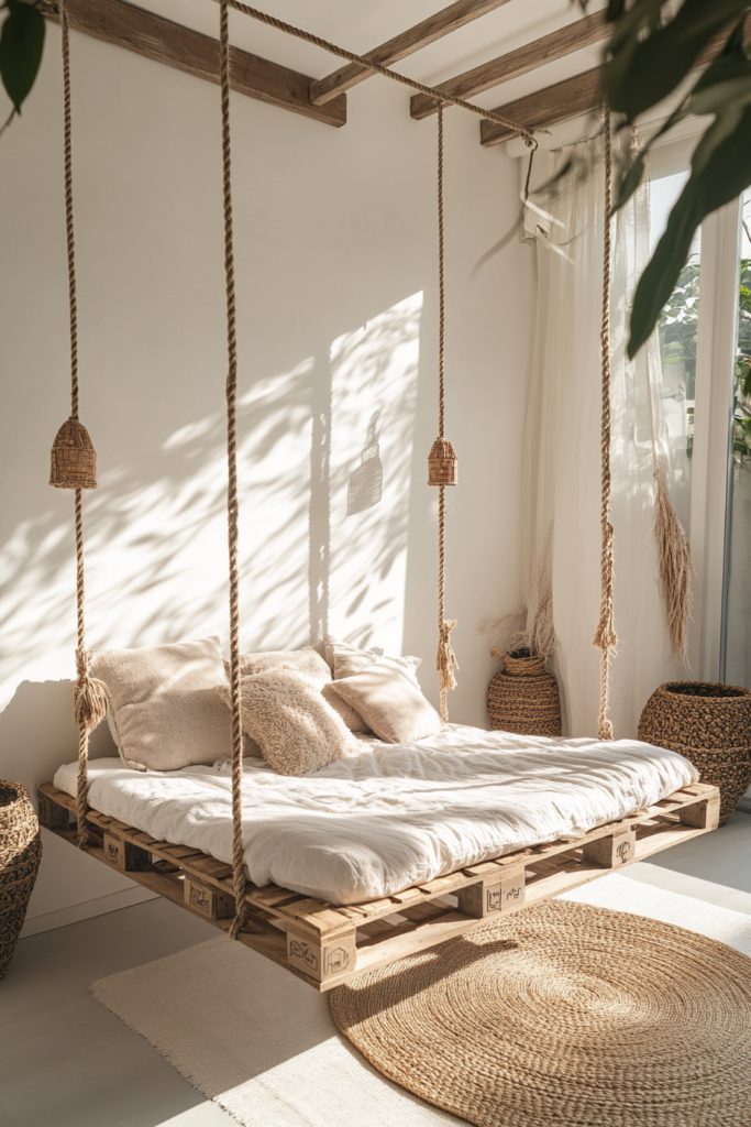 23. Pallet Bed with Swing Frame