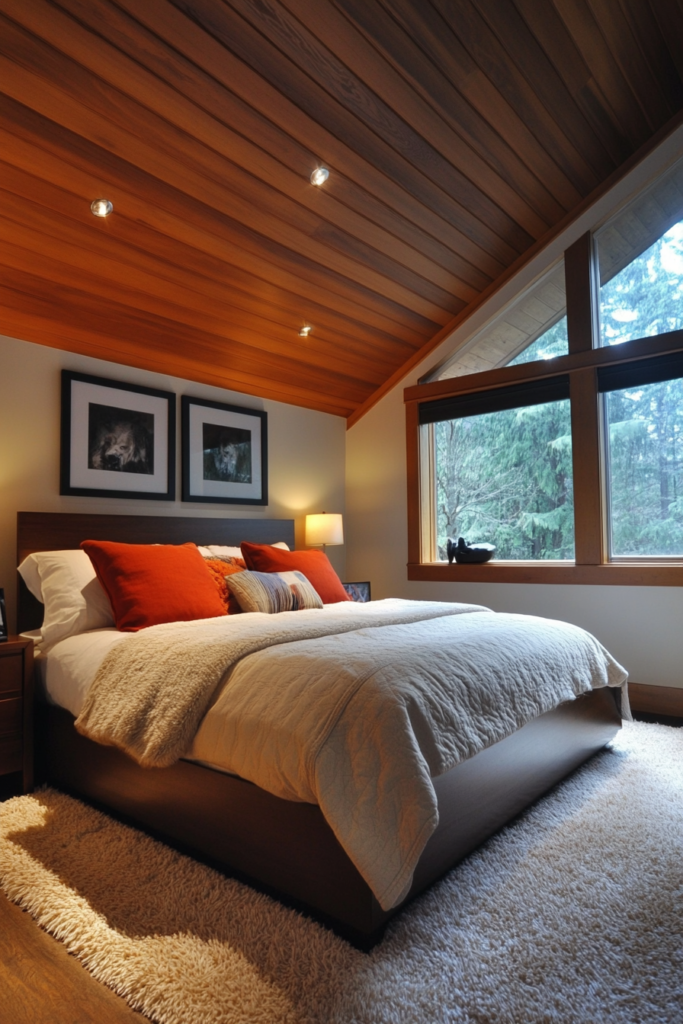 24. Wood Panel Ceiling