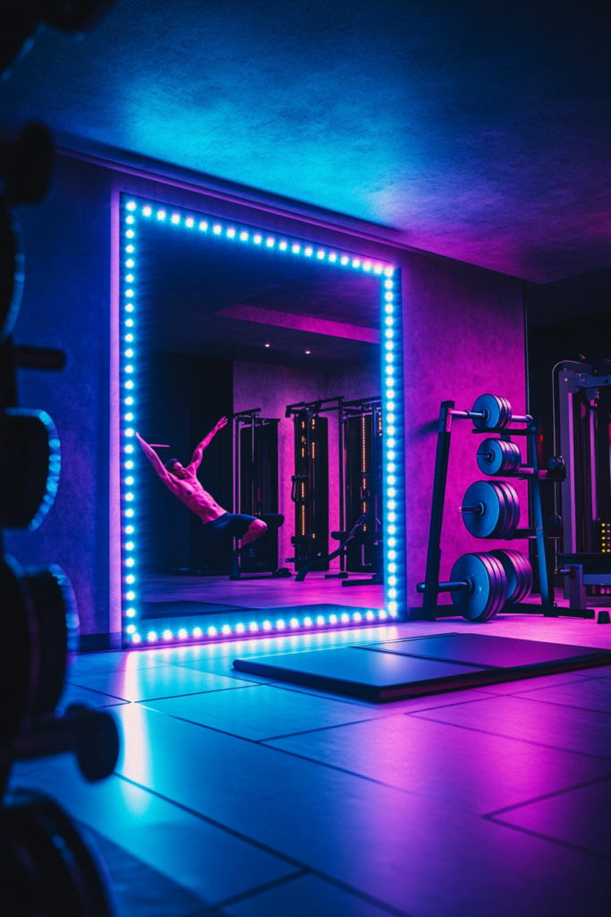 3. LED-Lit Mirrors for an Energizing Atmosphere