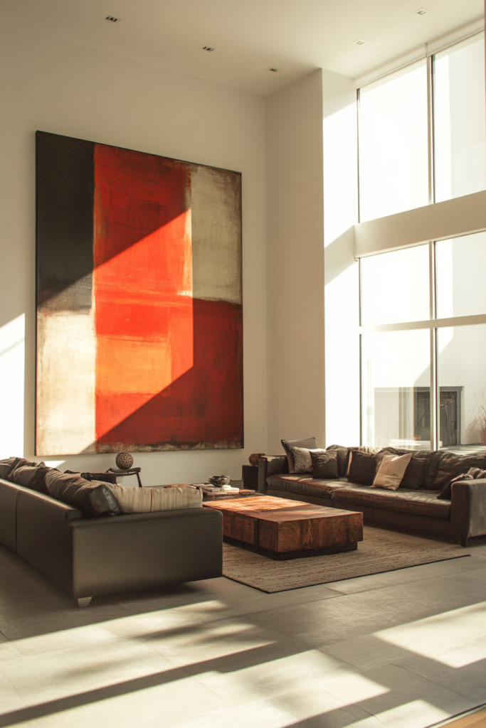 3. Oversized Art Pieces