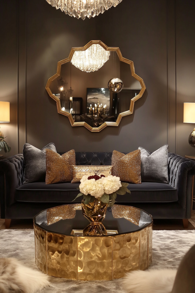 4. Luxurious Glam with Gold Accents