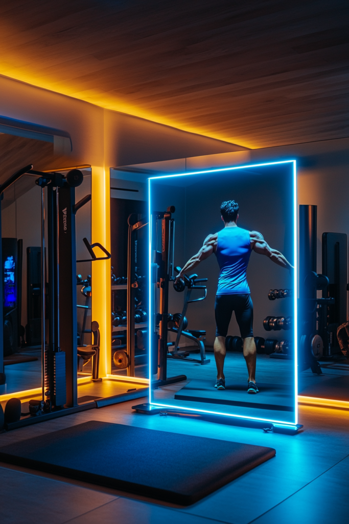 4. Smart Mirrors with Built-In Workouts
