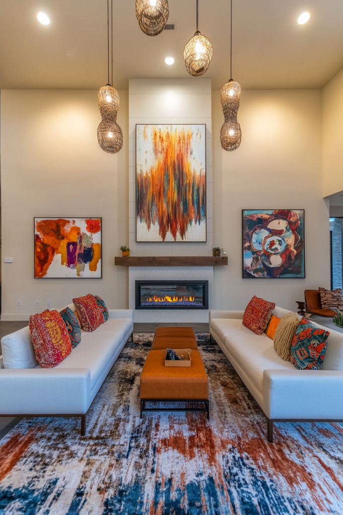 5. Angled Arrangement: Dynamic and Inviting