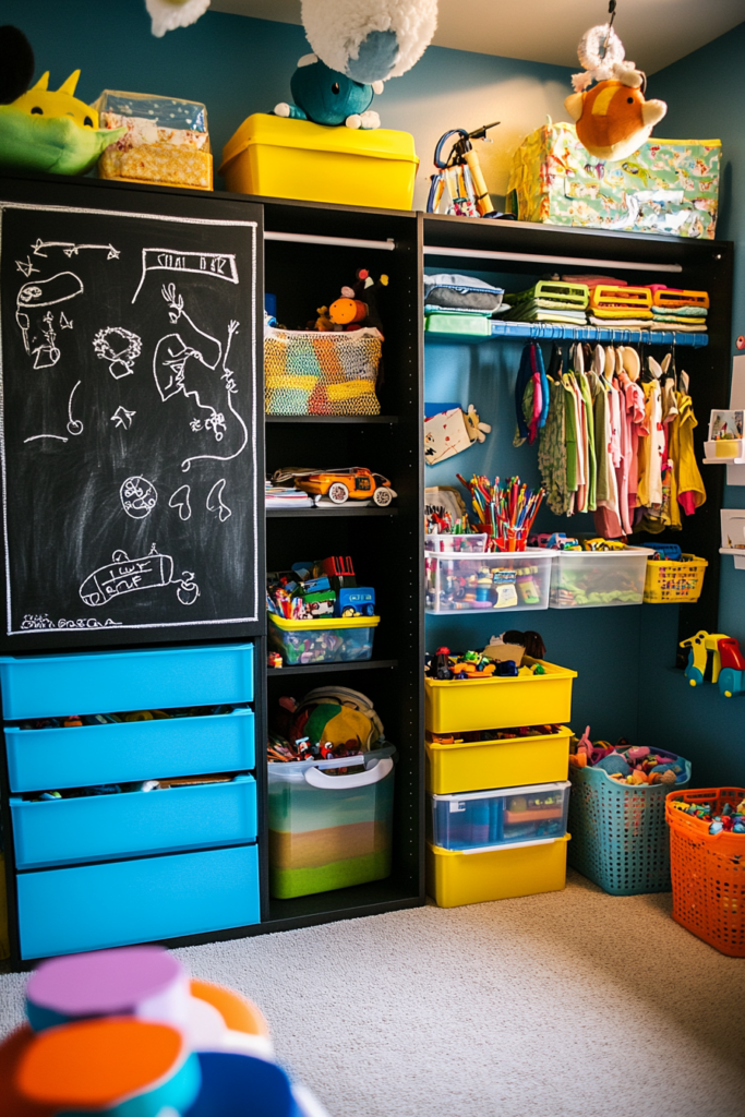 6. Create a Functional Kids’ Wardrobe & Storage Unit