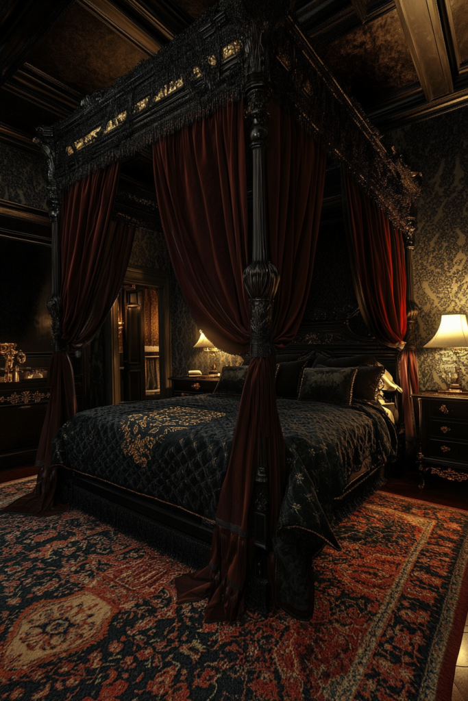 6. Dark Canopy Elegance