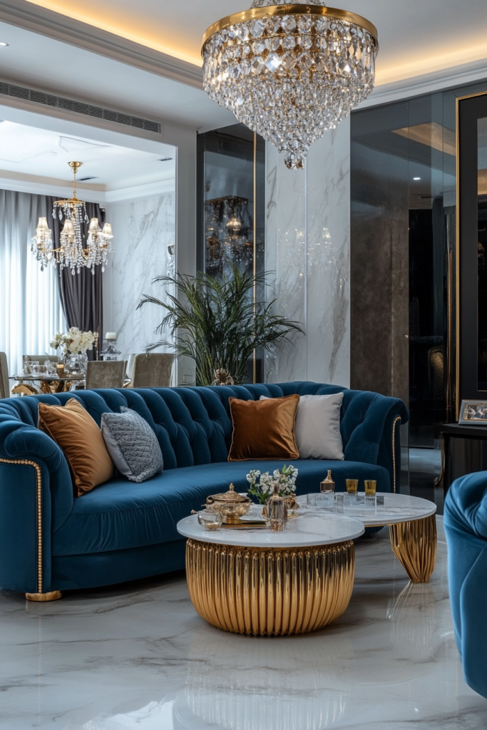 6. Teal Velvet Furniture for a Luxe Feel