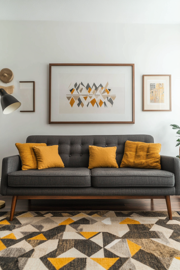 7. Mid-Century Modern with Vintage Flair