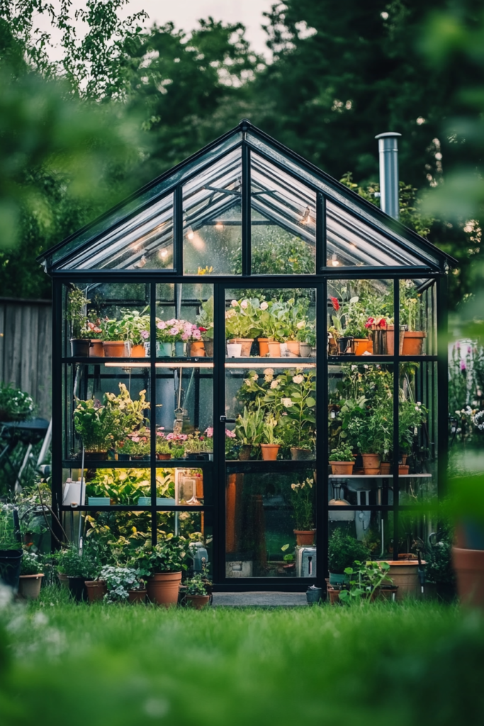8. Transform a Corner into a Mini Greenhouse