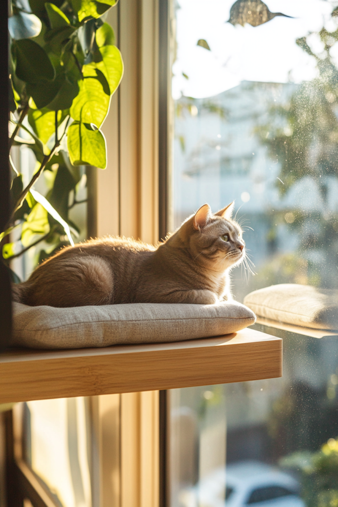 9. Window Perch Shelves