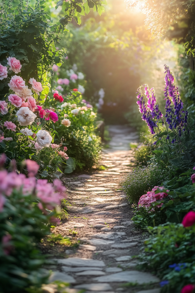 1. Create Overflowing Flower Borders