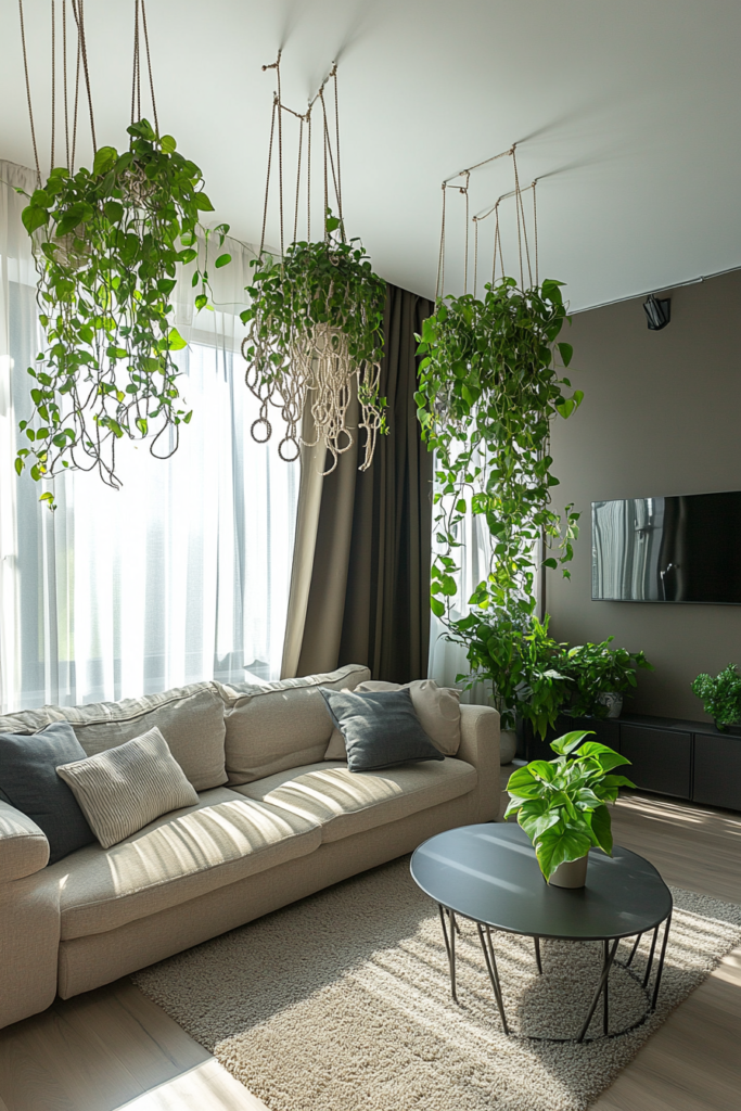 1. Hanging Planters for Vertical Charm