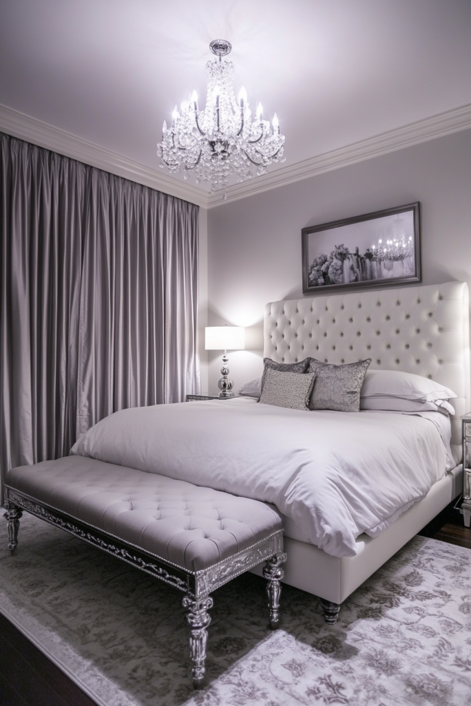 1. Luxurious Silver and White Elegance