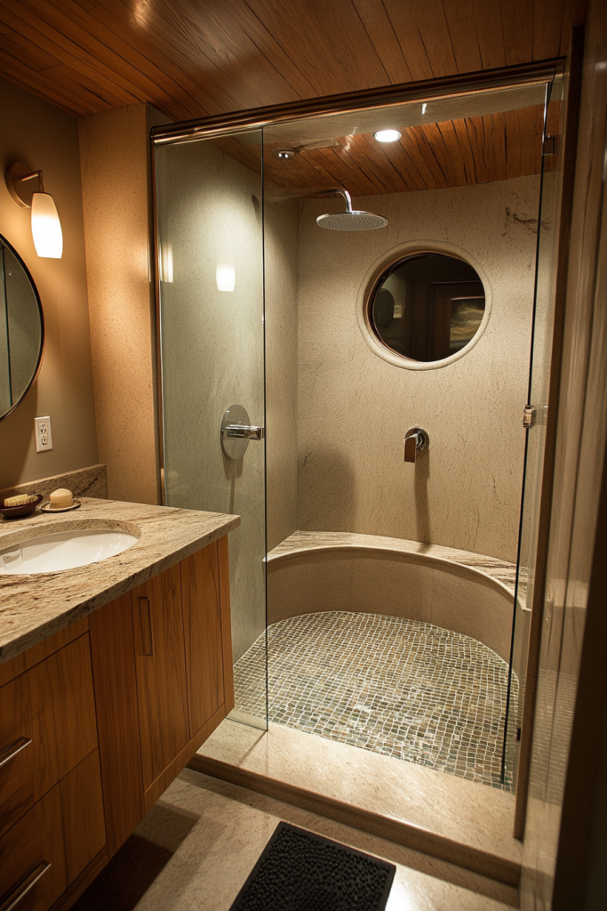 10. Half-Glass Shower Partition for an Open Look