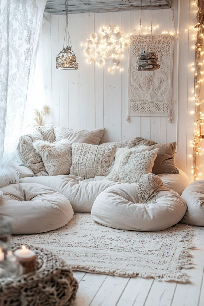 10. Oversized Floor Couch for a Laid-Back Look