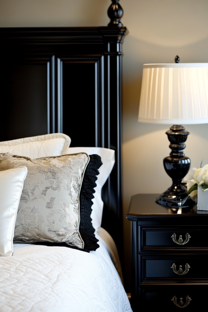 11. Black Furniture with Cream Details