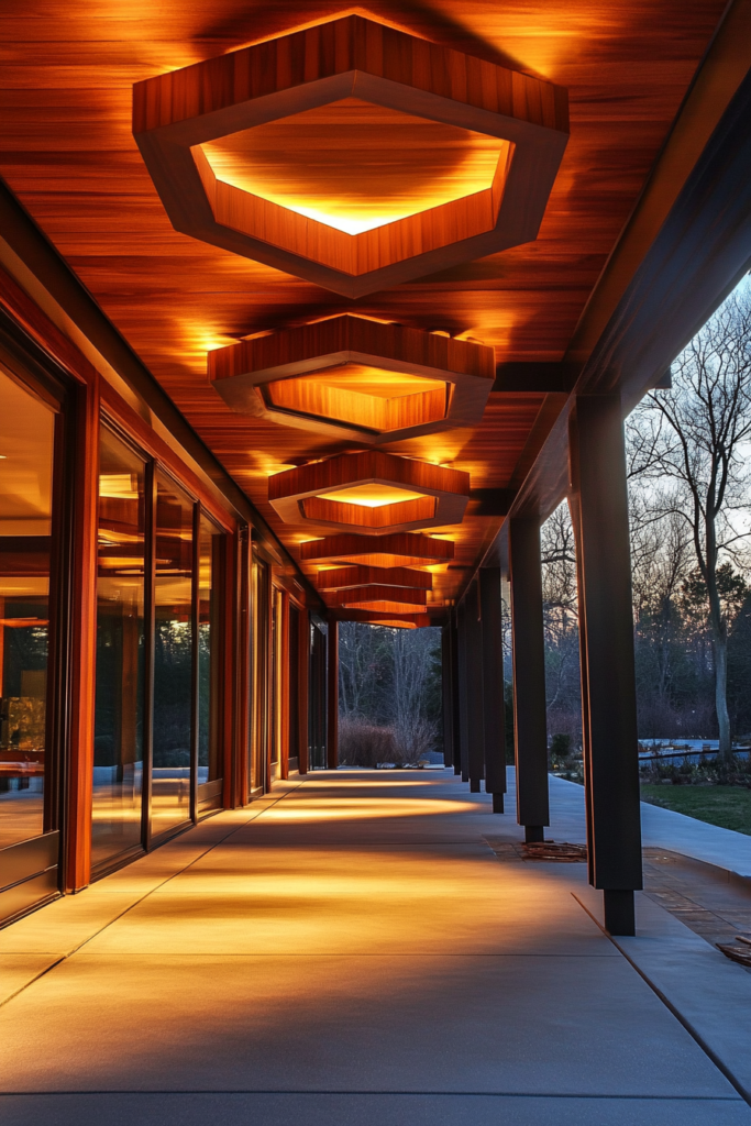11. Geometric Ceiling Lights