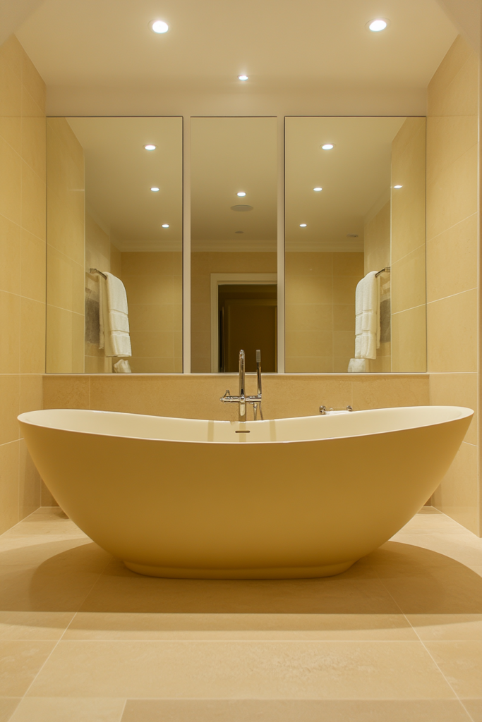 11. Pale Yellow Freestanding Tub