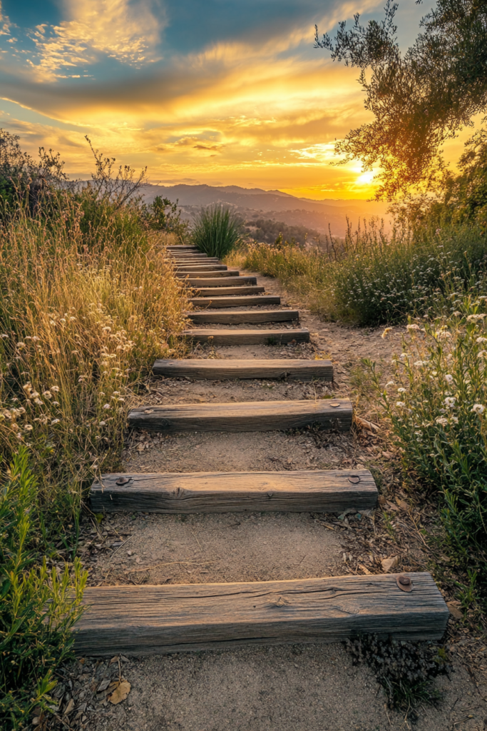 11. Railroad Tie Steps