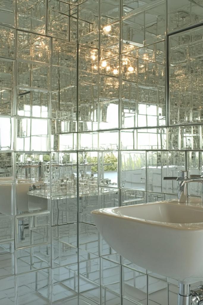 13. Mirror Walls to Double the Space