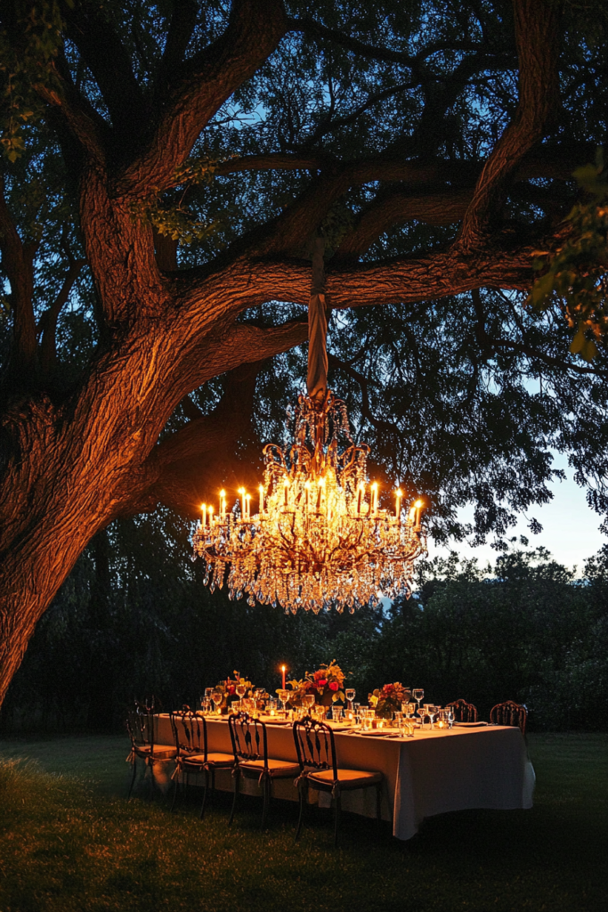 14. Hanging Chandeliers