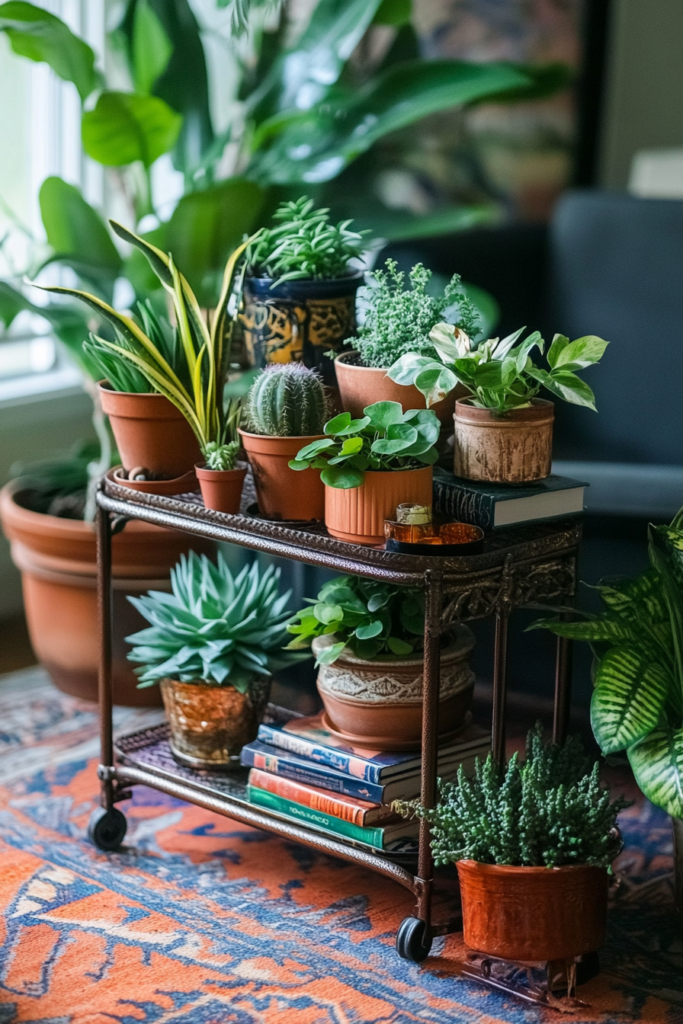 14. Plant-Filled Bar Cart