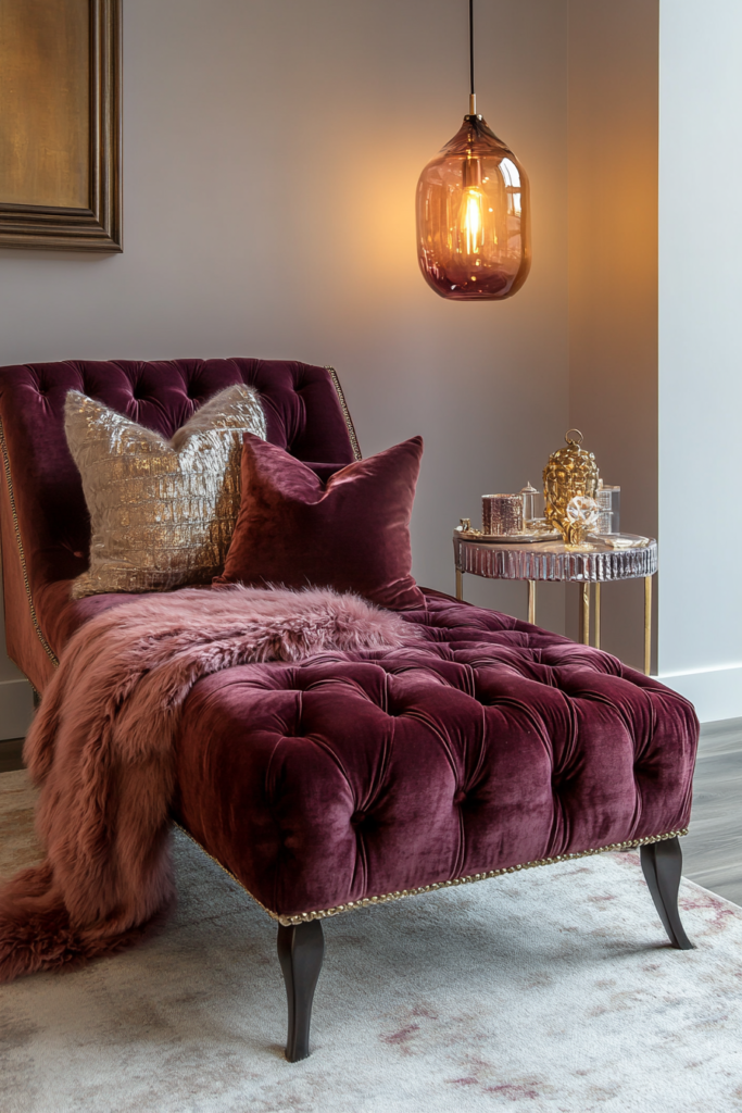 15. Tufted Chaise Lounge for a Luxe Look