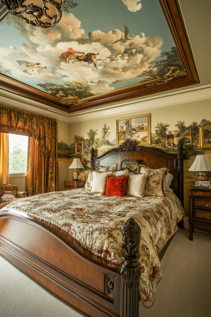 16. Artistic Murals or Hand-Painted Designs