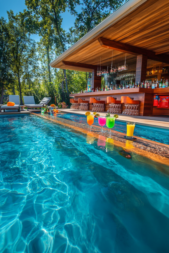 16. Pool with Swim-Up Bar Area