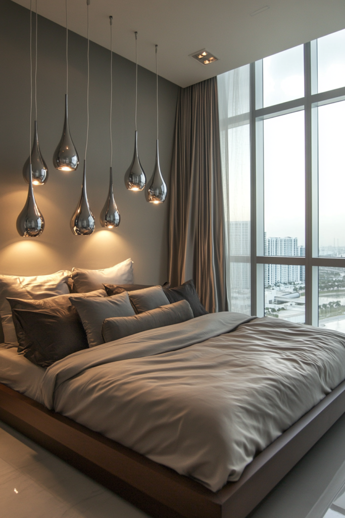 17. Silver Pendant Lighting for a Modern Glow