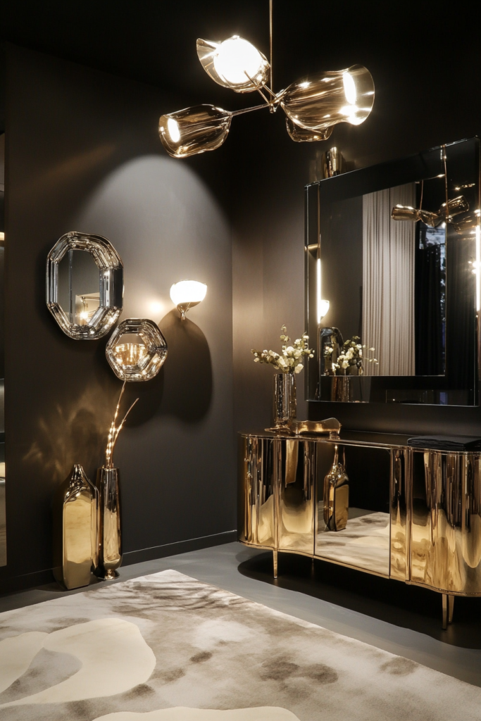 18. Add a Touch of Glamour with Metallic Accents