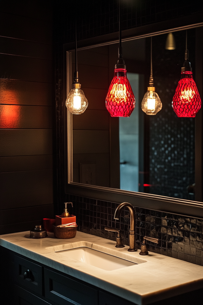 18. Red Lighting Fixtures for a Warm Glow